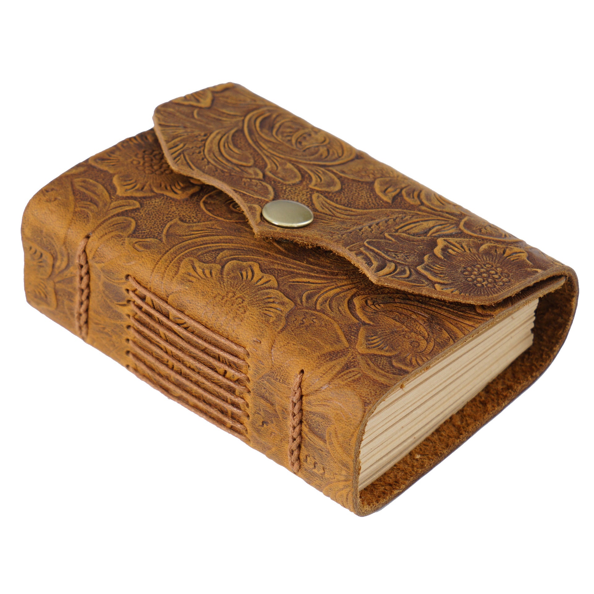 Brass Closure Full Grain Leather Journal Notebook Cover