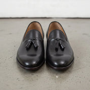 Men's Rich Black Tassel Loafer Handcrafted Calf Leather Dress Shoes — Humberstone