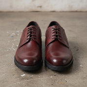 Men's Burgundy Plain-Toe Leather Derbys — Birling