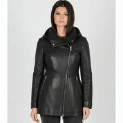 Women's Handmade Puffer Leather Jacket