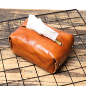 New Style Cowhide Full-Grain Leather Tissue Bag
