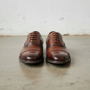 Men's Brown Cap Toe Leather Oxfords — Silksworth