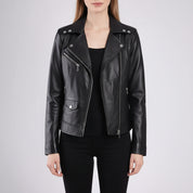 Women's Handmade Moto Leather Jacket