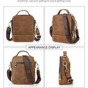 Men’s Genuine Leather Crossbody Sling Bag - Stylish Phone Holder with Card & Pen Slots