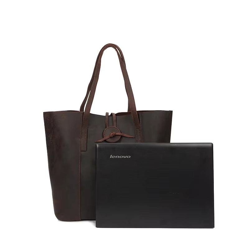 Elegant Women's Shoulder Tote Bag - Luxury Handmade Leather Handbag