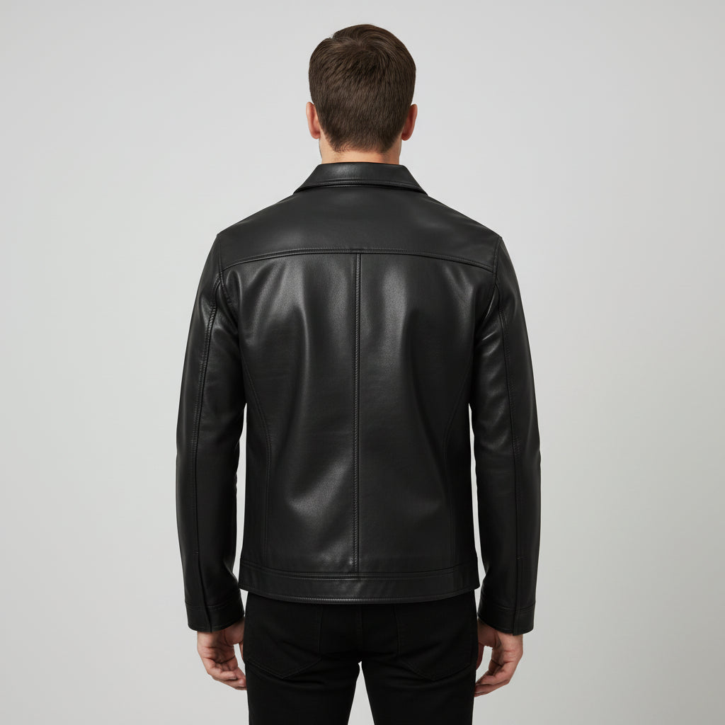 Men's Handmade Classic Leather Jacket