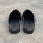 Men's Black Apron-Toe Leather Bit Loafers — Gladstone
