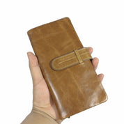 Handmade Unisex Distressed Full Grain Leather Continental Wallet
