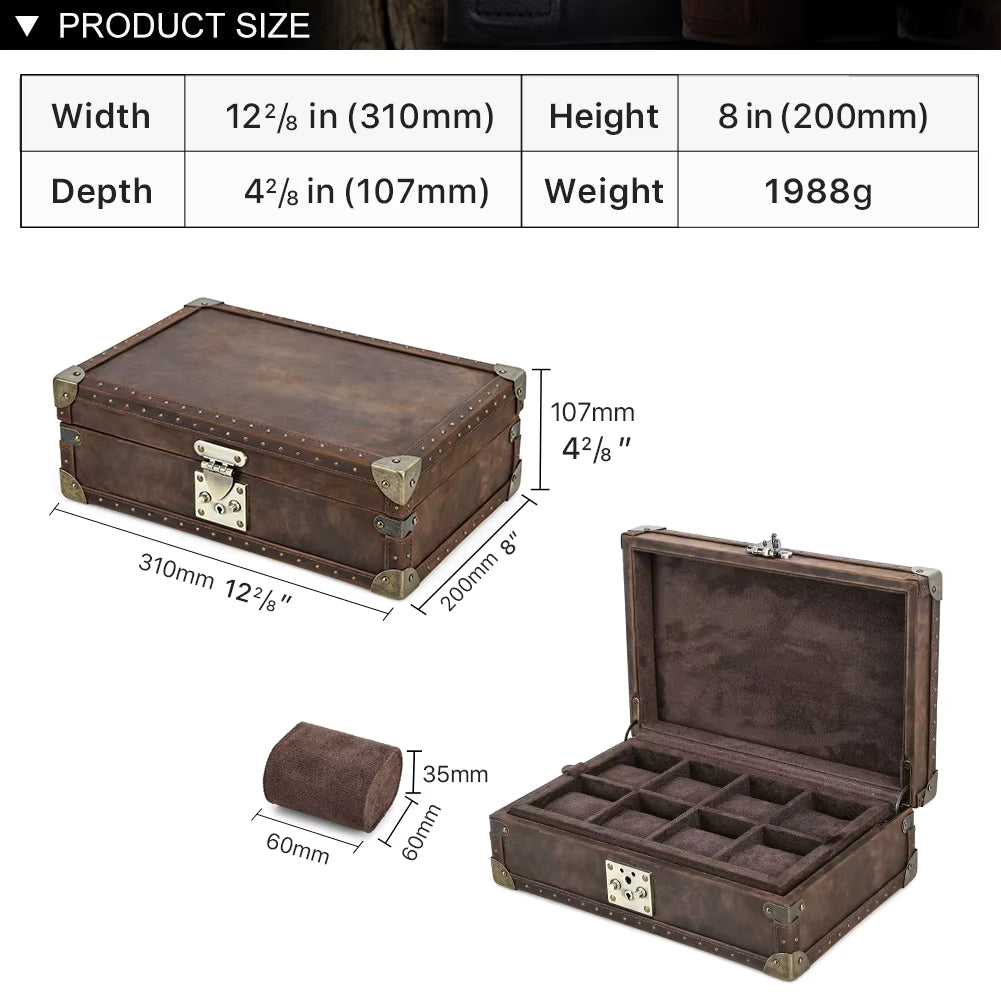 Handmade Leather Custom Watch Box