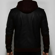 Men's Black Leather Biker Jacket
