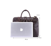 Premium Vintage Leather Laptop Briefcase for Men – Waterproof, Zipper Close