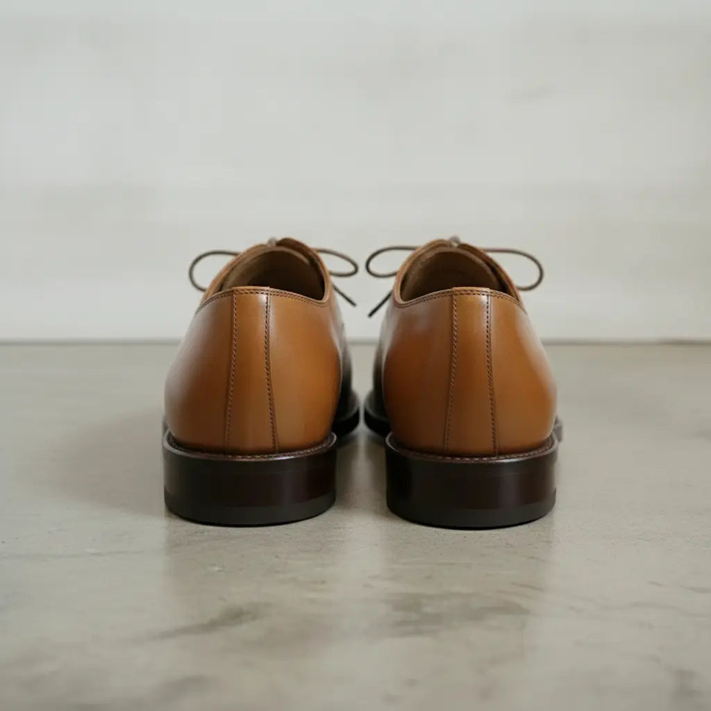 Men's Tan Brogue Leather Oxfords — Chadburn