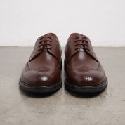 Men's Brown Wingtip Leather Derbys — Yardley