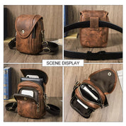 Men’s Leather Bag for 6.7" Phones - Durable Sling Pouch for Daily Use