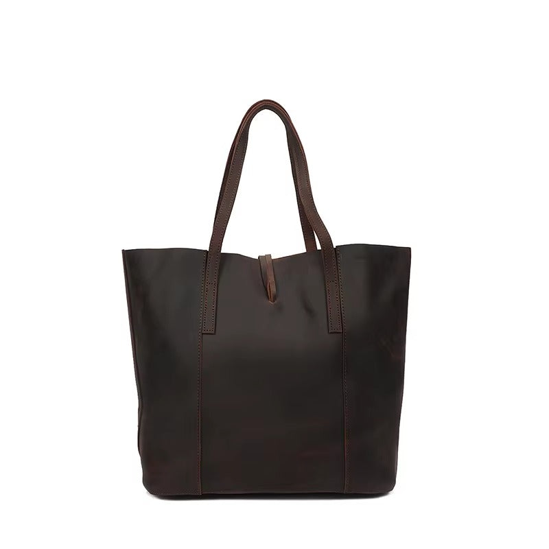 Elegant Women's Shoulder Tote Bag - Luxury Handmade Leather Handbag