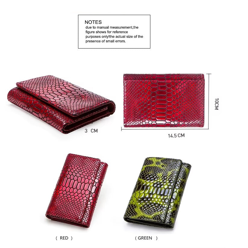 Women's 10 Card Slots Leather Purse