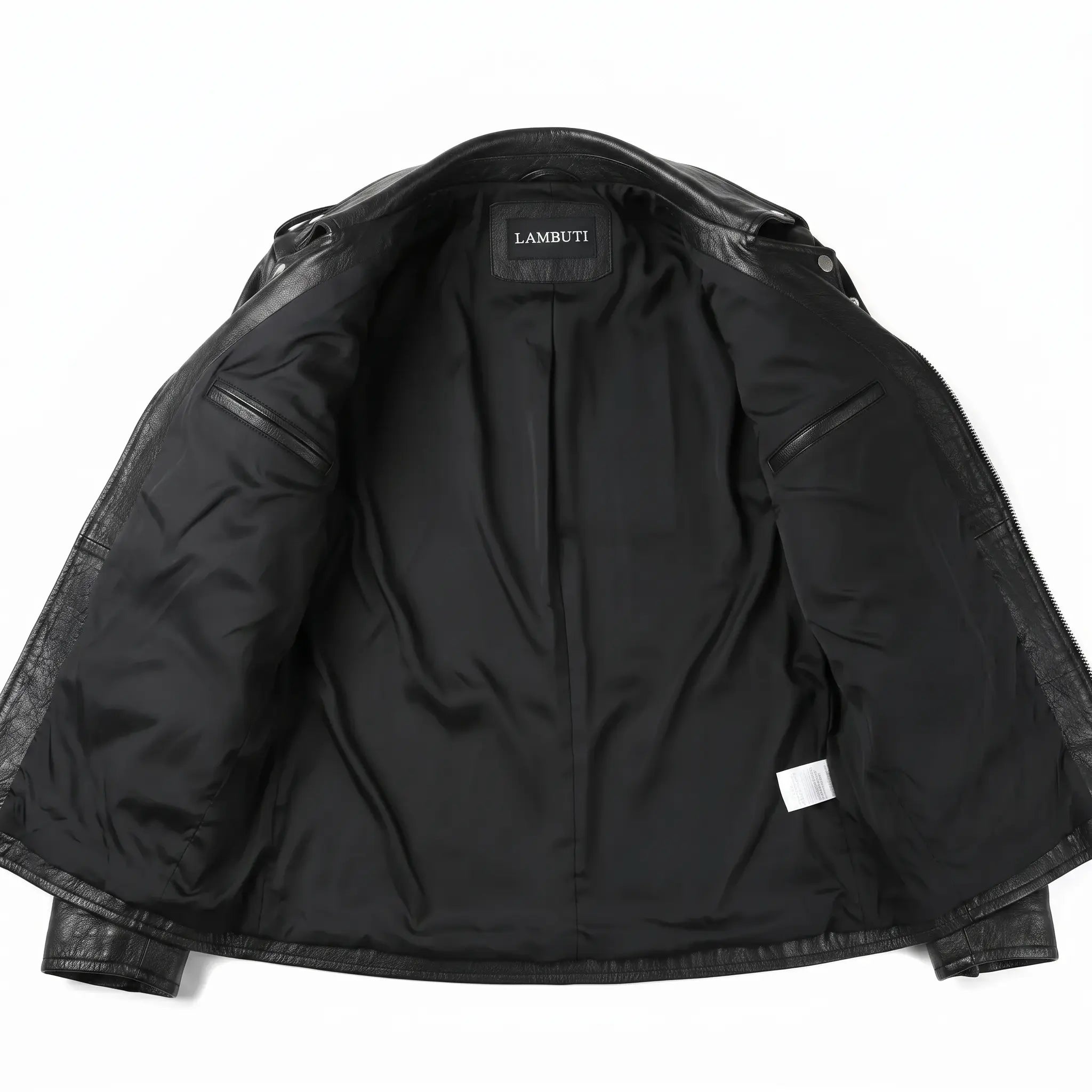 Men's Black Silver Studded Leather Biker Jacket — Greenshaw
