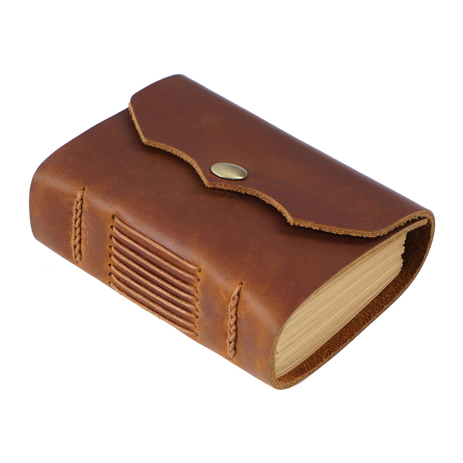 Brass Closure Full Grain Leather Journal Notebook Cover