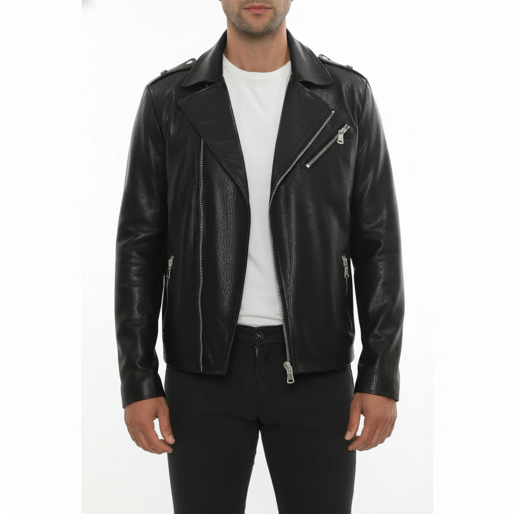 Men's Handmade Moto Leather Jacket
