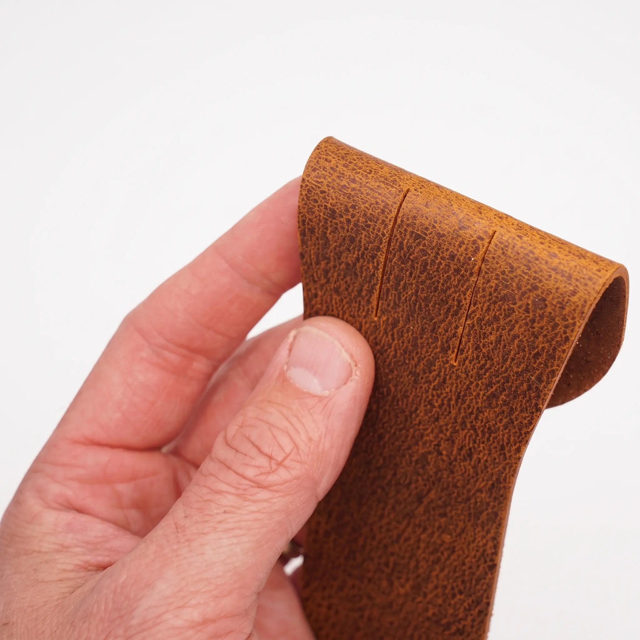Cognac Pull-Up Leather Boot Kilties - False Tongues — Abbergate