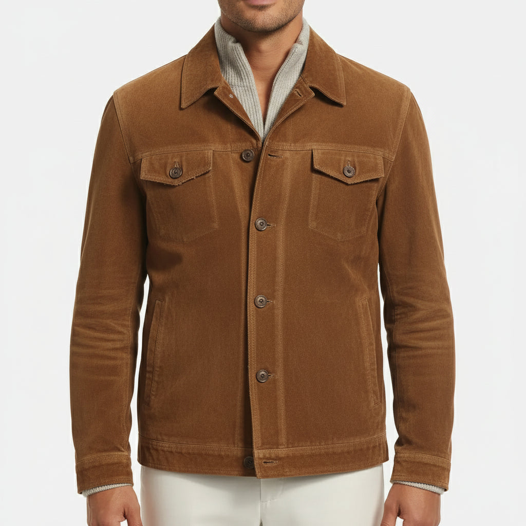 Men's Suede Handmade Field Jacket
