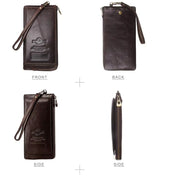 Slim RFID Wallet for Men - Genuine Leather Wallet with Phone Holder