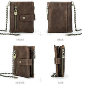 Durable RFID Wallet with Snap Closure and Steel Chain
