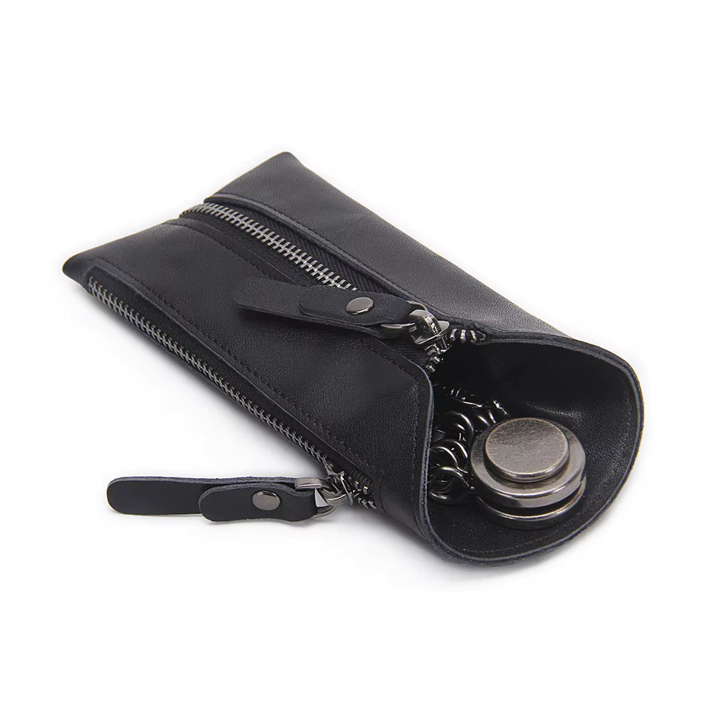 Women's Full-Grain Leather Key Case Wallet