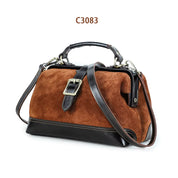 Women's Full-Grain Leather Doctor Style Satchel Crossbody Bag
