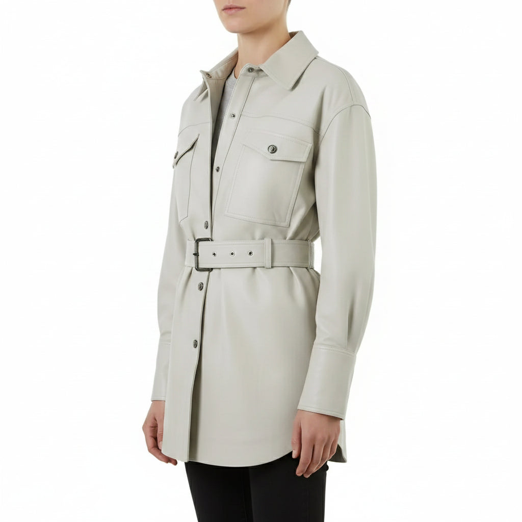 Women's Handmade Utility Jacket with Belt