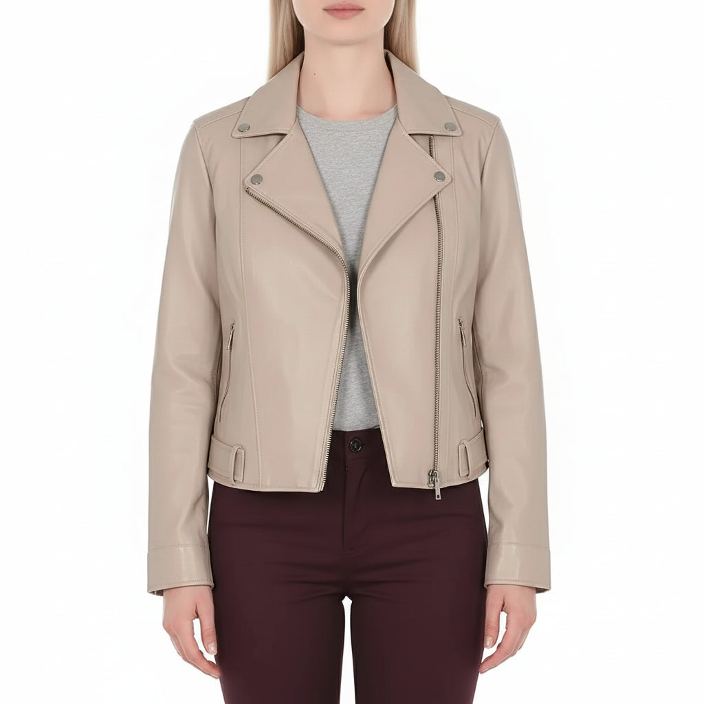 Women's Handmade Moto Leather Jacket