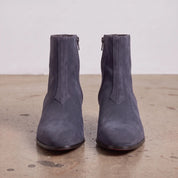 Men's Navy Blue Plain-Toe Suede Ankle Boots — Merrick