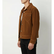 Men's Handmade Suede Western Jacket - Soft Leather Cowboy Coat
