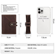 Italian Leather RFID Smart Pop-Up Card Holder Wallet