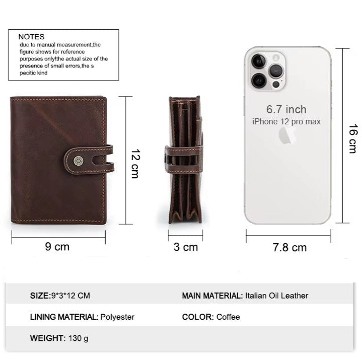 Italian Leather RFID Smart Pop-Up Card Holder Wallet