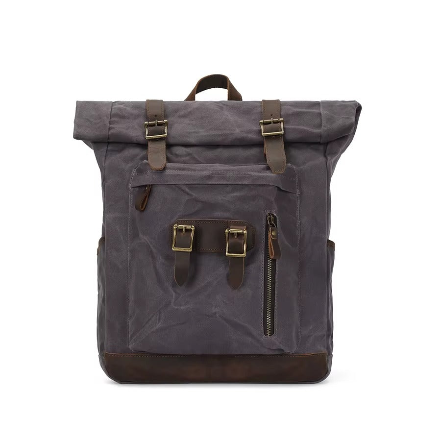 Unisex Canvas Laptop Backpack, Versatile School & Travel Bag
