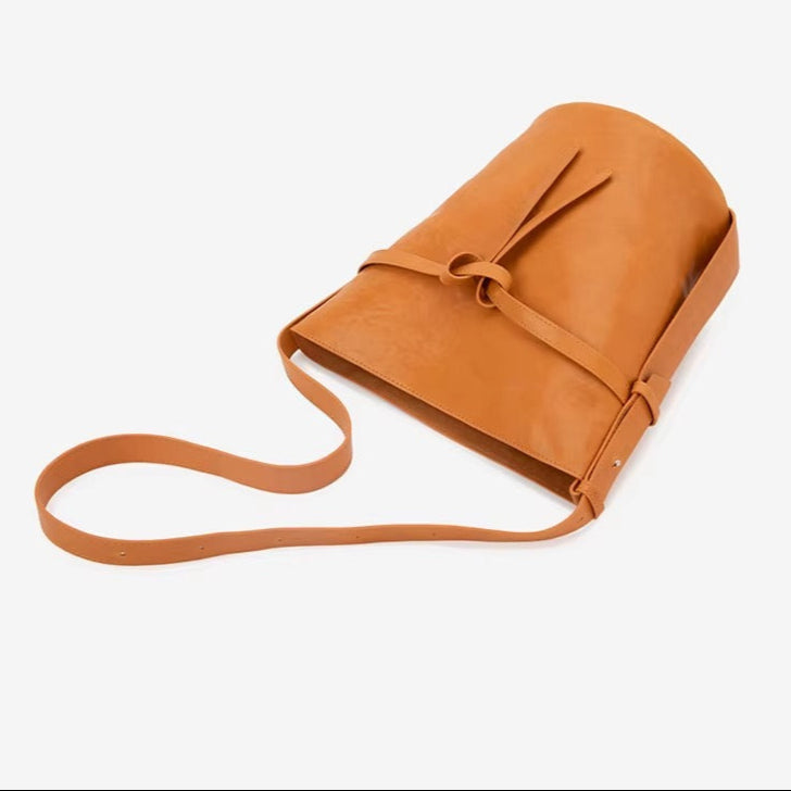Women's Elegant Designer Leather Bucket Bag