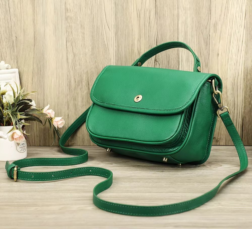 Women's Stylish Full Grain Leather Crossbody Bag,  Durable Shoulder Handbag