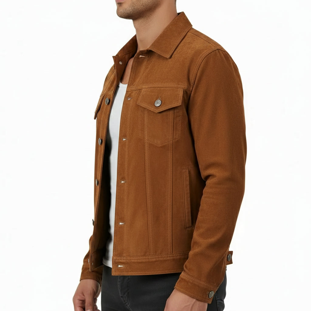 Men's Trucker Suede Jacket