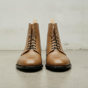 Men's Tan Cap-Toe Leather Boots