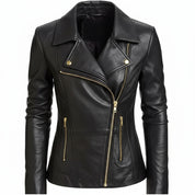 Women's Handmade Leather Jacket, Biker Leather Jacket, Black Leather Jacket Womens