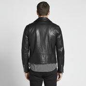 Handmade Men Black Motorcycle Leather Jacket Leather Jacket, Leather Jackets