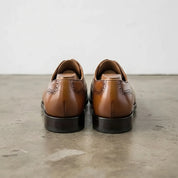 Men's Brown Wingtip Leather Brogue Oxfords — Carlisle