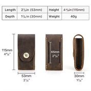 Handmade Leather Belt Pouch – Vintage EDC Multitool & Pocket Knife Sheath