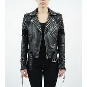 Women's Handmade Biker Leather Jacket