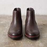 Men's Coffee Plain-Toe Leather Chelsea Boots — Billingham