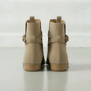 Men's Tan Suede Leather Plain-Toe Jodhpur Boots — Fowkes