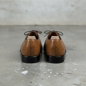 Men's Tan Crocodile-Embossed Leather Oxfords — Nettleton — Nettleton