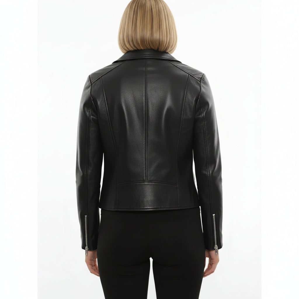 Women's Handmade Biker Leather Jacket