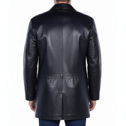Men's Handmade Car Coat Leather Jacket